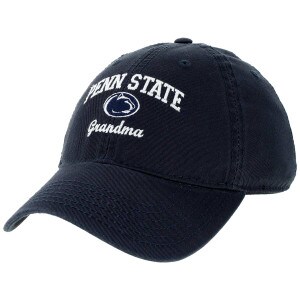 navy twill hat with embroidered Penn State above Athletic Logo and Grandma